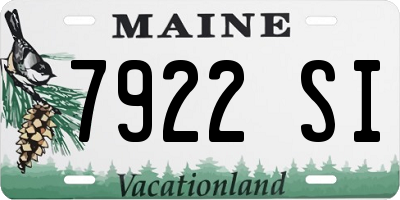 ME license plate 7922SI