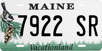 ME license plate 7922SR