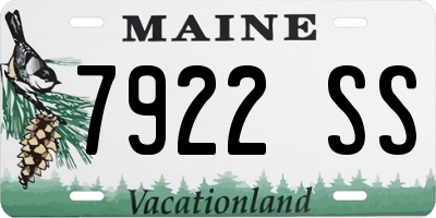ME license plate 7922SS
