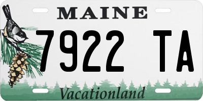 ME license plate 7922TA