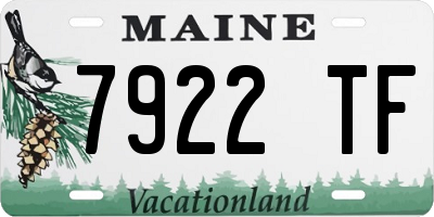 ME license plate 7922TF