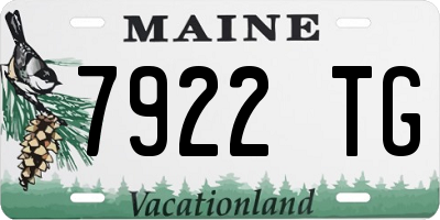 ME license plate 7922TG