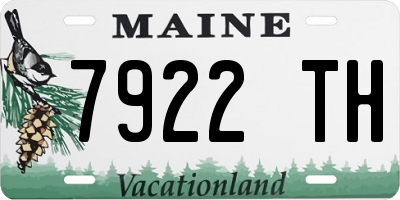 ME license plate 7922TH