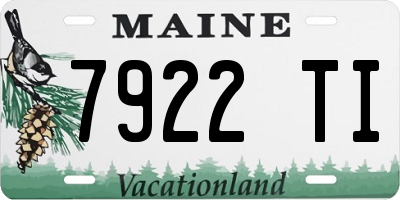 ME license plate 7922TI