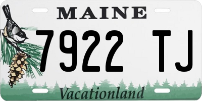 ME license plate 7922TJ