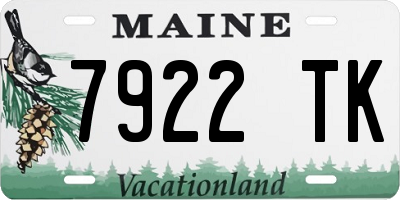 ME license plate 7922TK