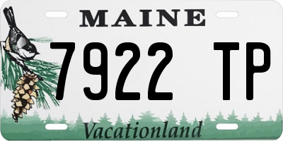 ME license plate 7922TP