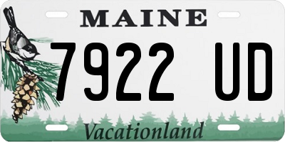 ME license plate 7922UD