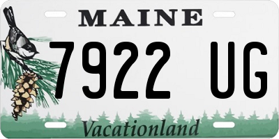 ME license plate 7922UG