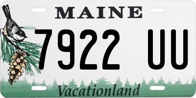 ME license plate 7922UU