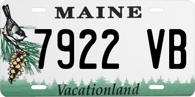 ME license plate 7922VB