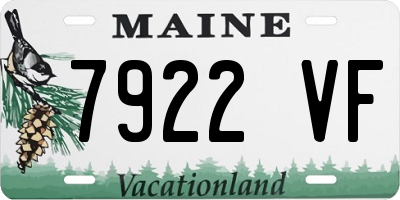 ME license plate 7922VF