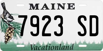 ME license plate 7923SD