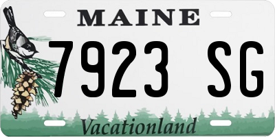 ME license plate 7923SG