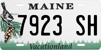ME license plate 7923SH