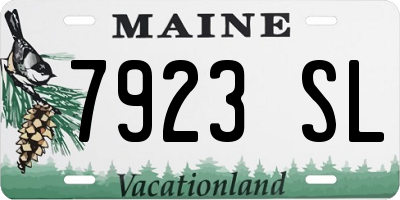 ME license plate 7923SL