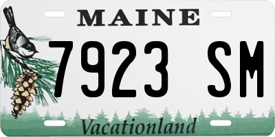 ME license plate 7923SM