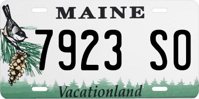 ME license plate 7923SO
