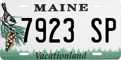 ME license plate 7923SP