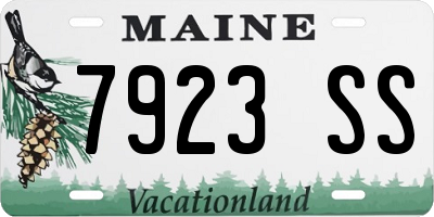 ME license plate 7923SS