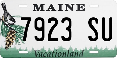 ME license plate 7923SU