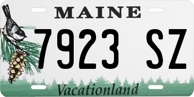 ME license plate 7923SZ