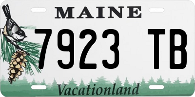 ME license plate 7923TB