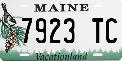 ME license plate 7923TC