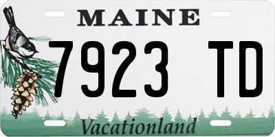 ME license plate 7923TD