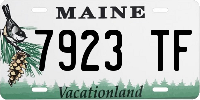 ME license plate 7923TF