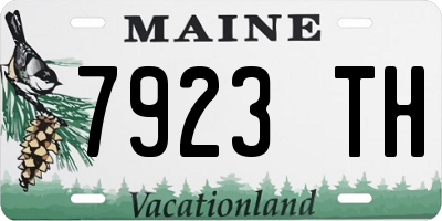 ME license plate 7923TH