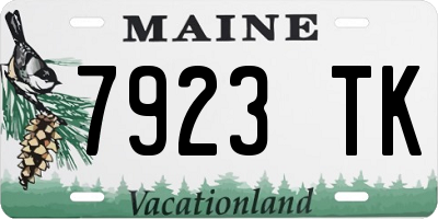 ME license plate 7923TK