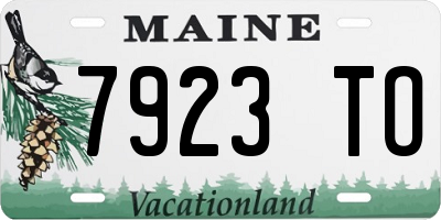 ME license plate 7923TO
