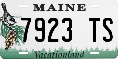 ME license plate 7923TS