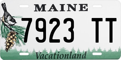 ME license plate 7923TT
