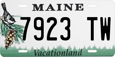 ME license plate 7923TW