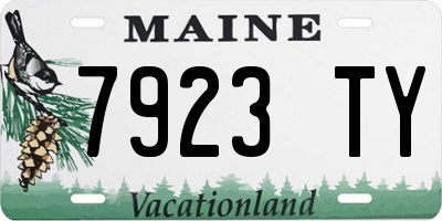 ME license plate 7923TY
