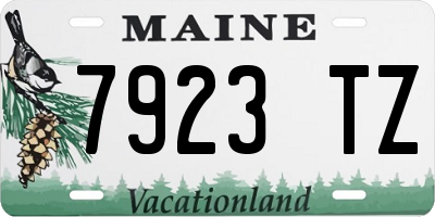 ME license plate 7923TZ