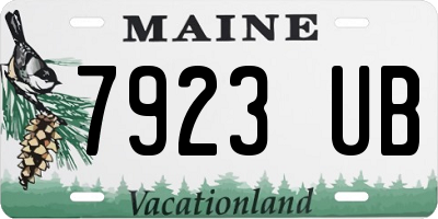 ME license plate 7923UB
