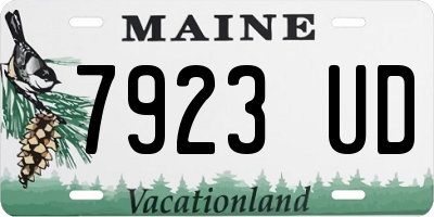 ME license plate 7923UD