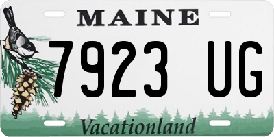 ME license plate 7923UG