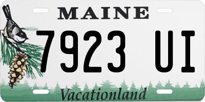 ME license plate 7923UI
