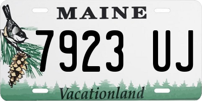 ME license plate 7923UJ