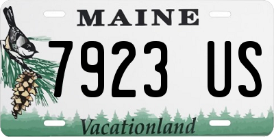 ME license plate 7923US