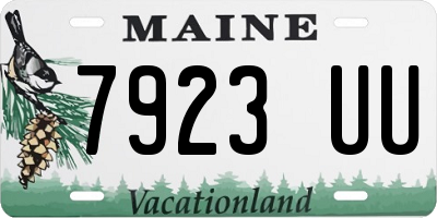 ME license plate 7923UU