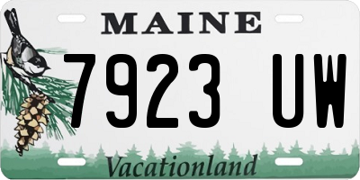 ME license plate 7923UW