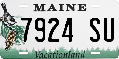 ME license plate 7924SU