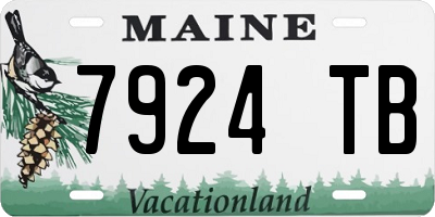 ME license plate 7924TB