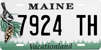 ME license plate 7924TH