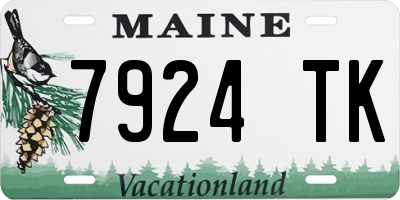 ME license plate 7924TK